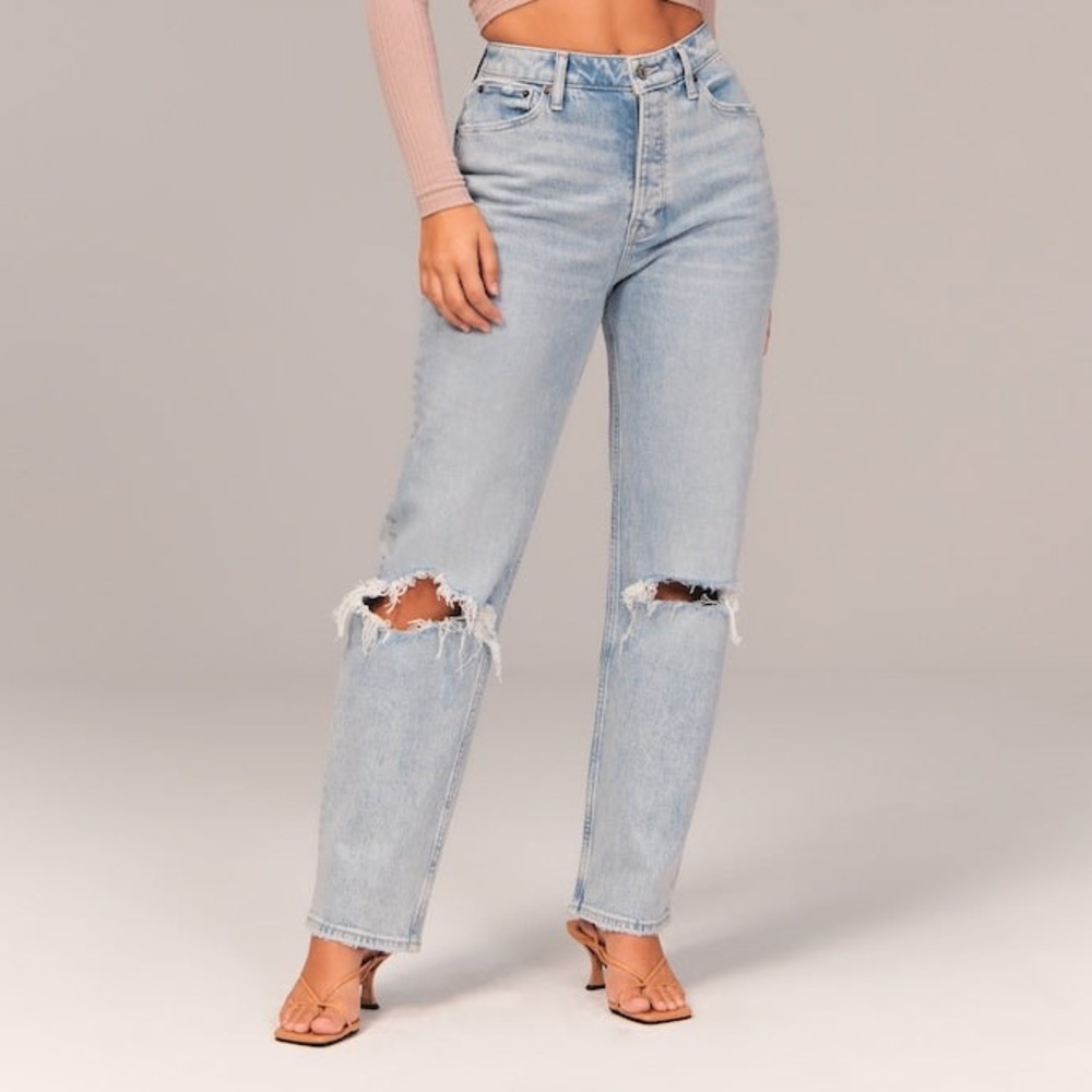 Abercrombie Curve Love High Rise Dad Jeans